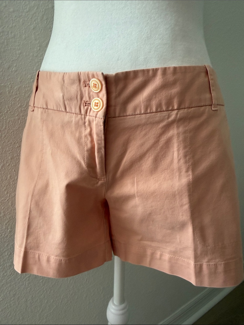 The Limited Peach Double-Button Bermuda Shorts